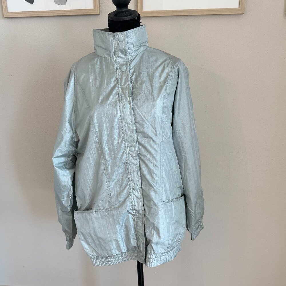 Vintage 90s Haband Iridescent Nylon Windbreaker Jacket